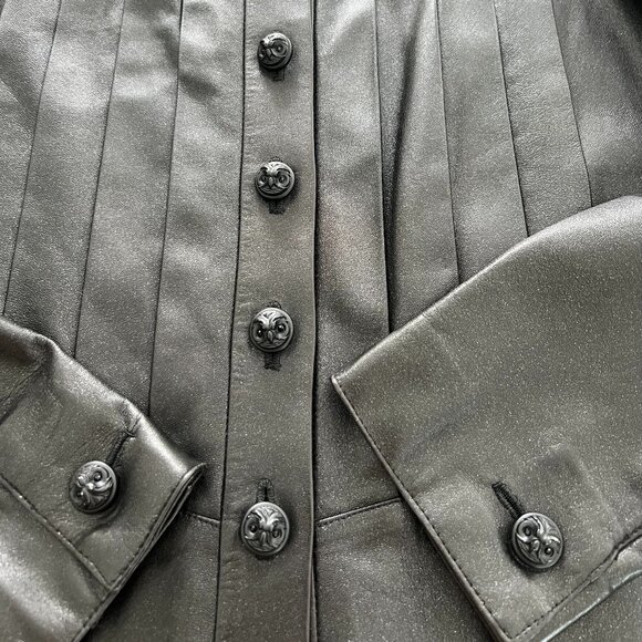 CHANEL 02 CC BLACK LEATHER JACKET SIZE FR 36 / US 4 - Picture 14 of 15